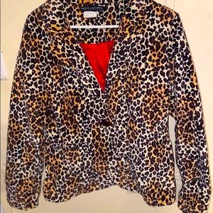 Leopard print overcoat